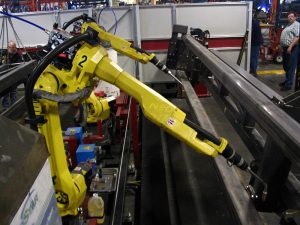 A six-access welding robot. Adopting modern methodologies like this will take buy-in from the top leadership at your company.