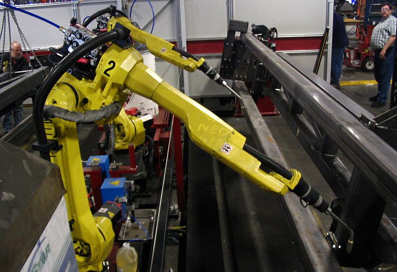A six-access welding robot. Adopting modern methodologies like this will take buy-in from the top leadership at your company.