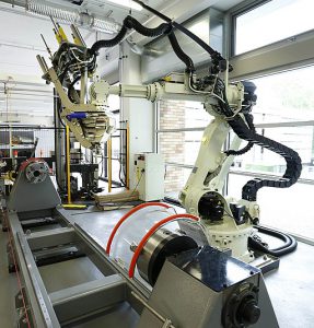 An automated factory is part of the reason manufacturing productivity is increasing.