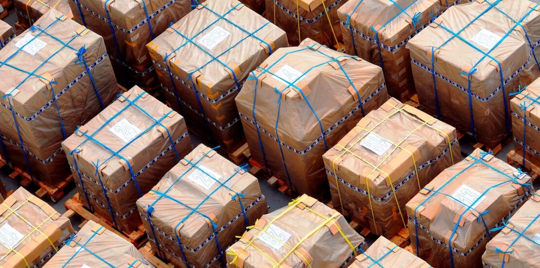 A photo of medical cargo to represent the 12 pallets of light bulb parts I shipped to a customer.