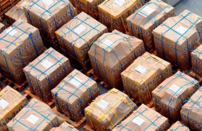 A photo of medical cargo to represent the 12 pallets of light bulb parts I shipped to a customer.