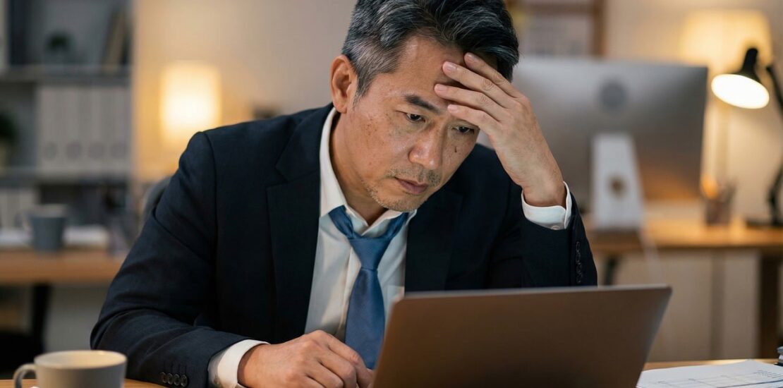 A stressed executive. You need to deal with stress to get a better handle on your emotional intelligence.
